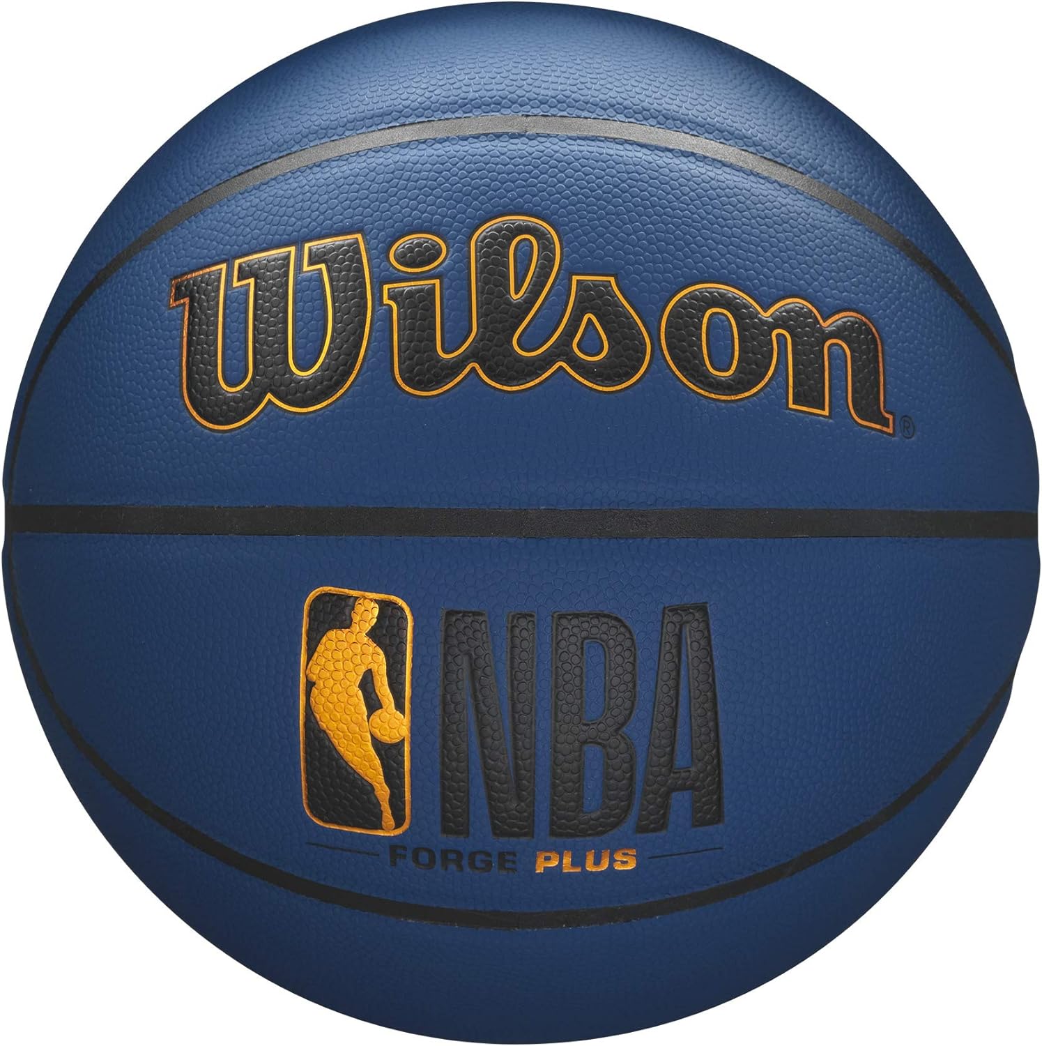 Wilson NBA Forge Series Indoor/Outdoor Basketball - Forge Plus, Deep Navy - Superior Grip and Control for Demanding Games