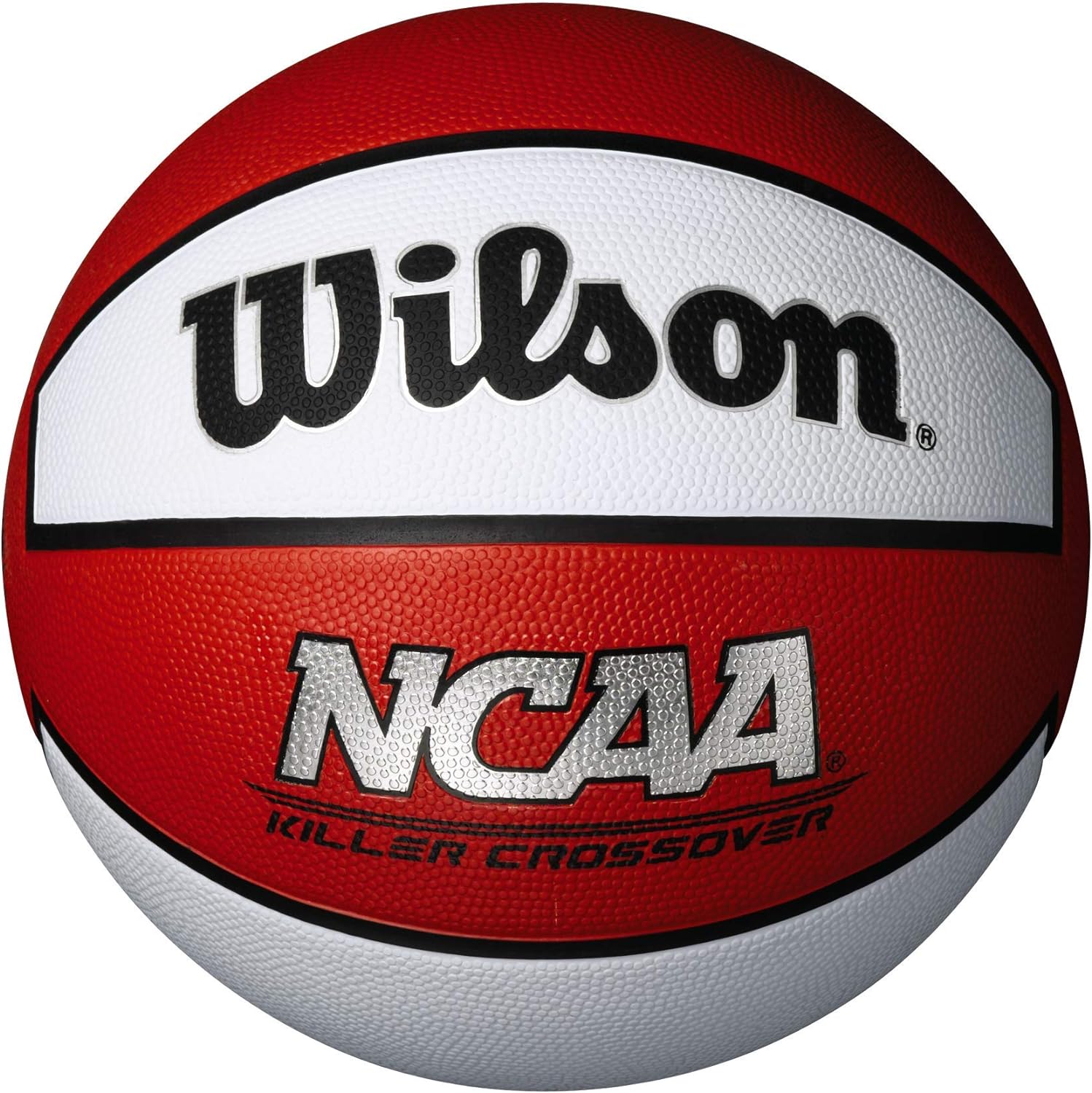 WILSON NCAA Killer Crossover Outdoor Basketball in Vibrant Red - Master Every Move with Precision and Style