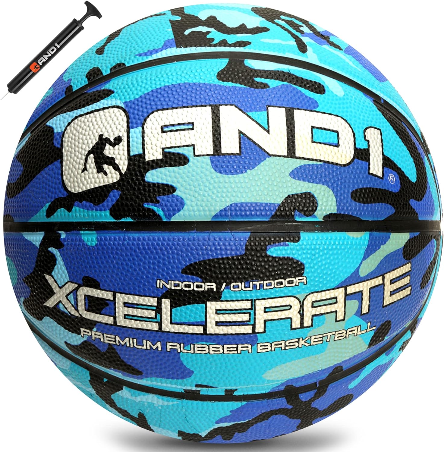 AND1 Xcelerate Rubber Basketball - Perfect Grip and Bounce for Enhanced Performance