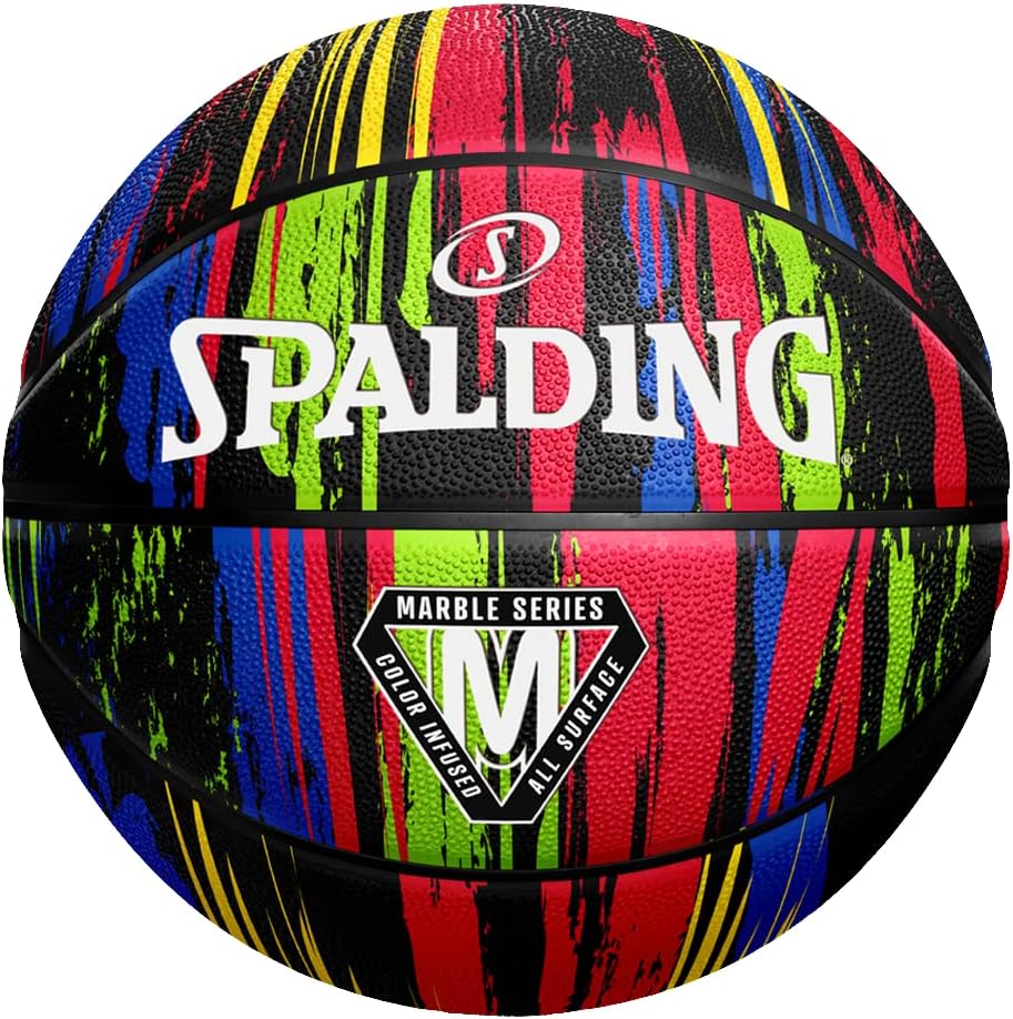 Spalding Marble Series Multi-Color Outdoor Basketball - Add a Touch of Elegance to Your Game with Premium Quality