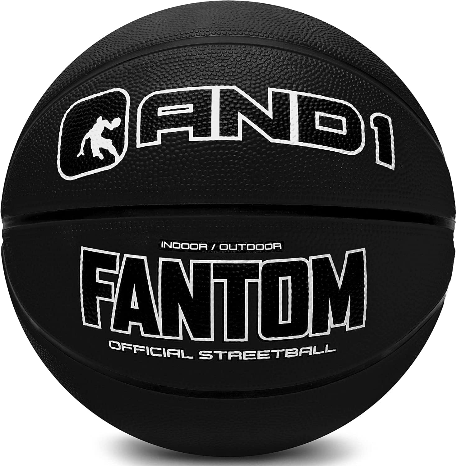 AND1 Fantom Rubber Basketball - Lightweight Design with Exceptional Grip for Superior Playability