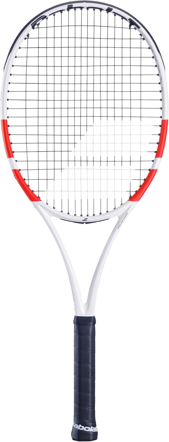 raquetas de tenis Babolat Pure Strike 98, fotografía descriptiva para identificar la marca, el modelo, los materiales y las características principales dentro de la categoría raquetas de tenis y facilitar la búsqueda visual del producto en Amazon