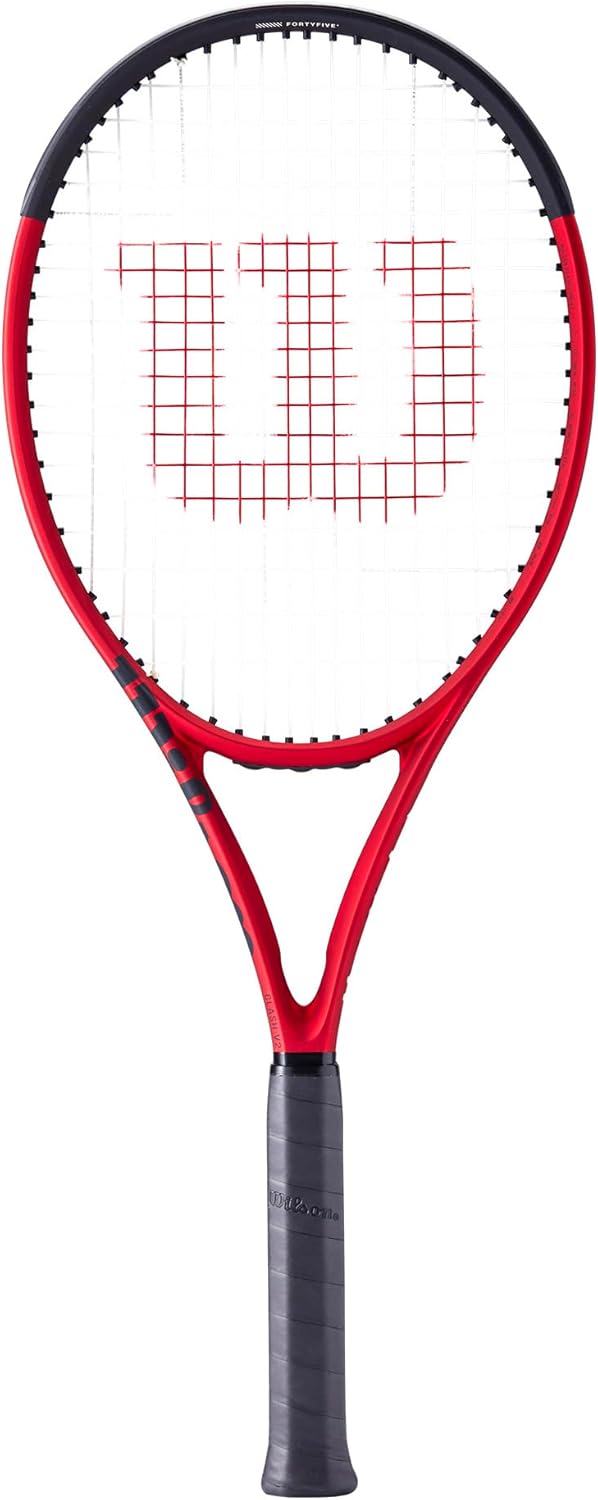 raquetas de tenis Wilson Clash 100, fotografía descriptiva para identificar la marca, el modelo, los materiales y las características principales dentro de la categoría raquetas de tenis y facilitar la búsqueda visual del producto en Amazon